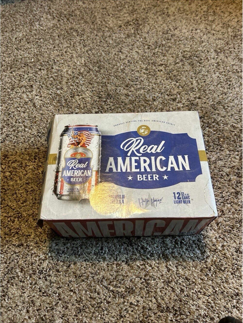 Real American Beer Empty 12 Pack Hulk Hogan